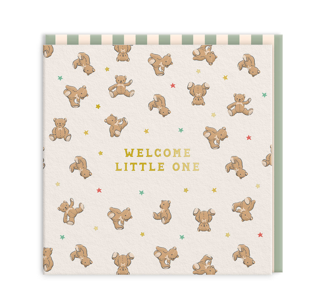 New Baby Bear Mini Square Greeting Card (14289)