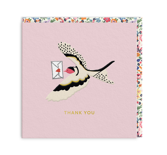 Mail Swallow Mini Square Greeting Card (14291)