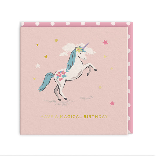 Unicorn Birthday Mini Square Greeting Card (14292)