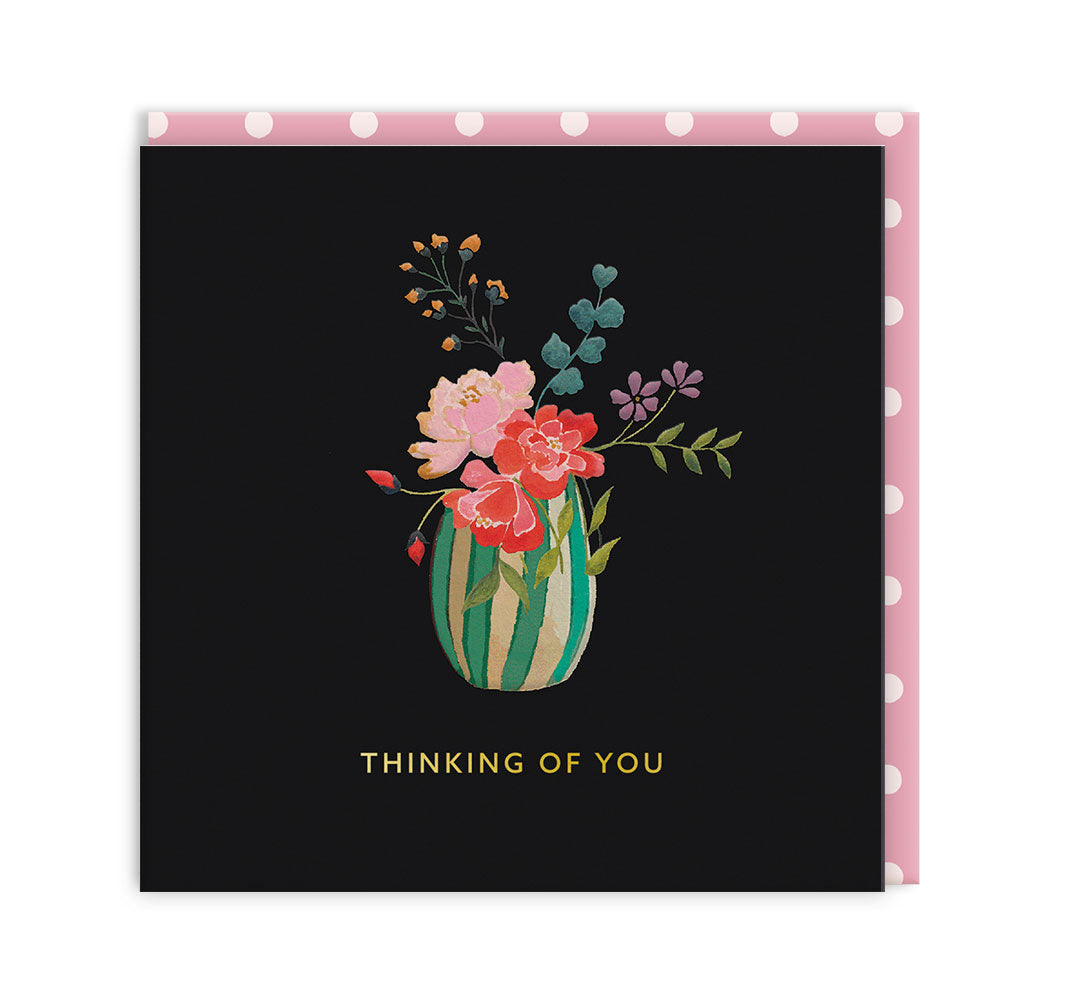 Sympathy Vase Mini Square Greeting Card (14294)