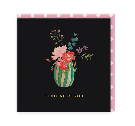 Sympathy Vase Mini Square Greeting Card (14294)