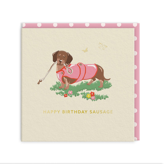 Dachshund Mini Square Greeting Card (14296)