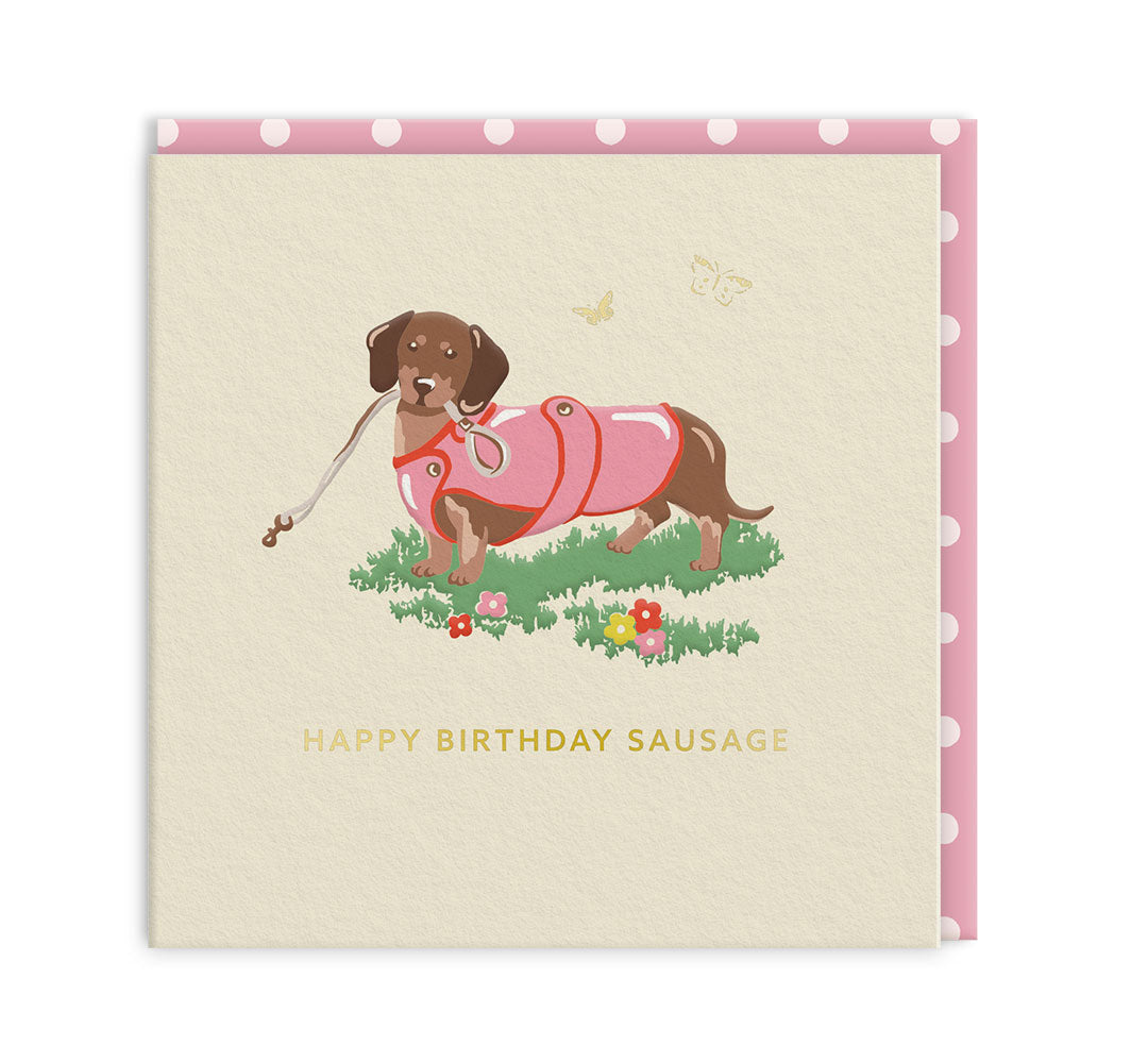 Dachshund Mini Square Greeting Card (14296)