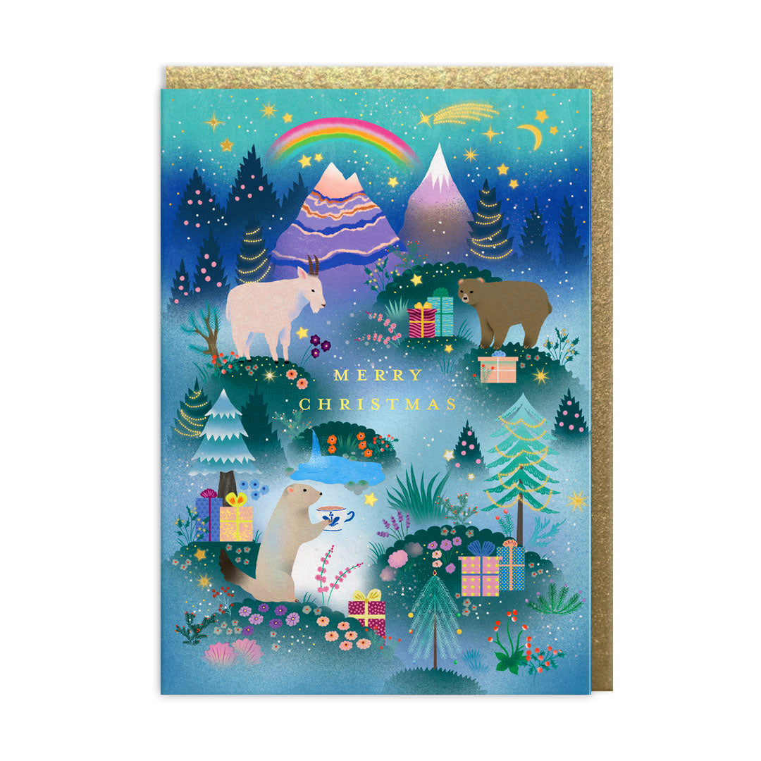 Christmas Mountain Greeting Card (13477)