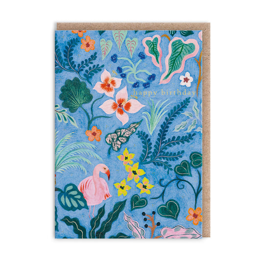 Tropical Flamingo Mini Greeting Card (14021)
