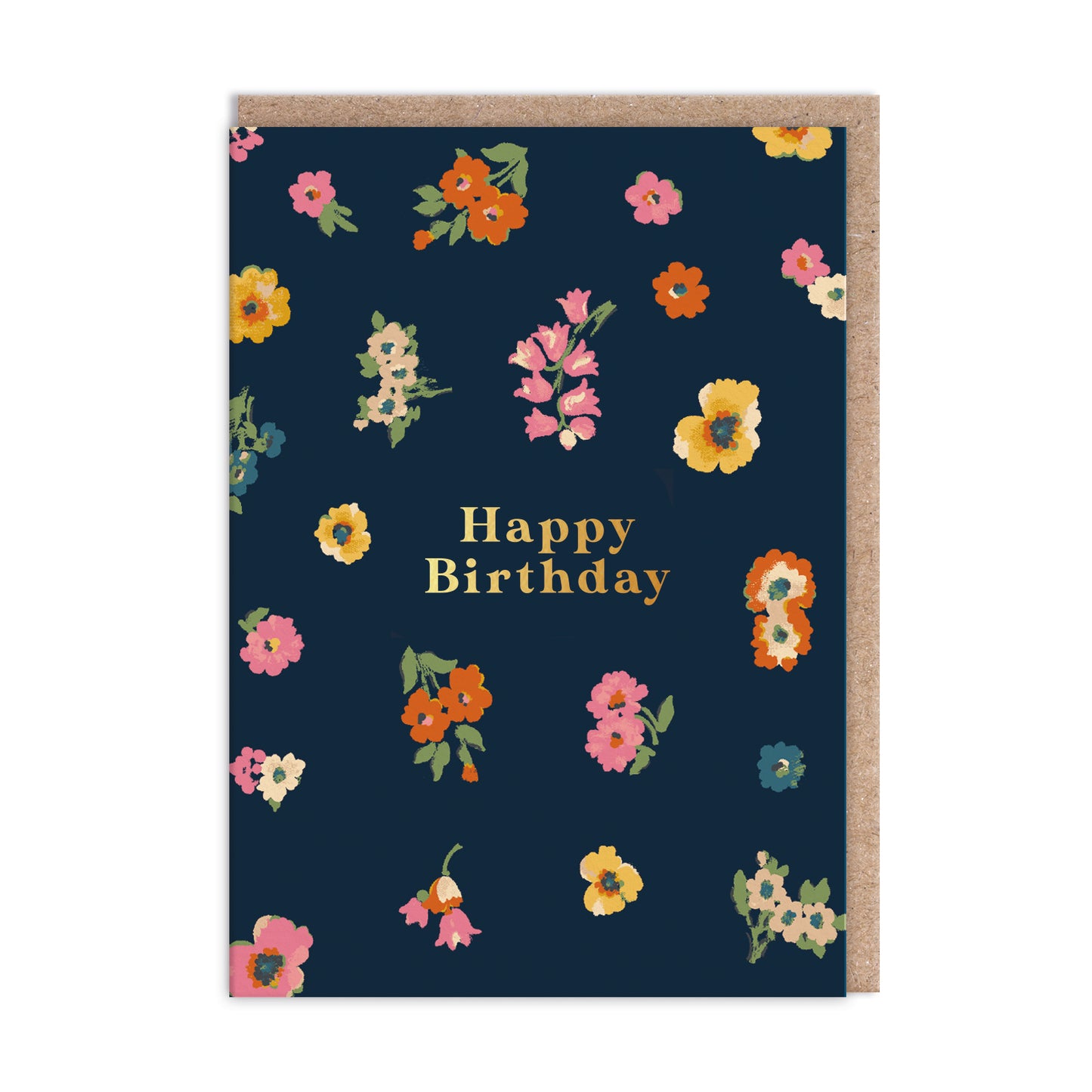 Navy Floral Happy Birthday Card Set (10702)