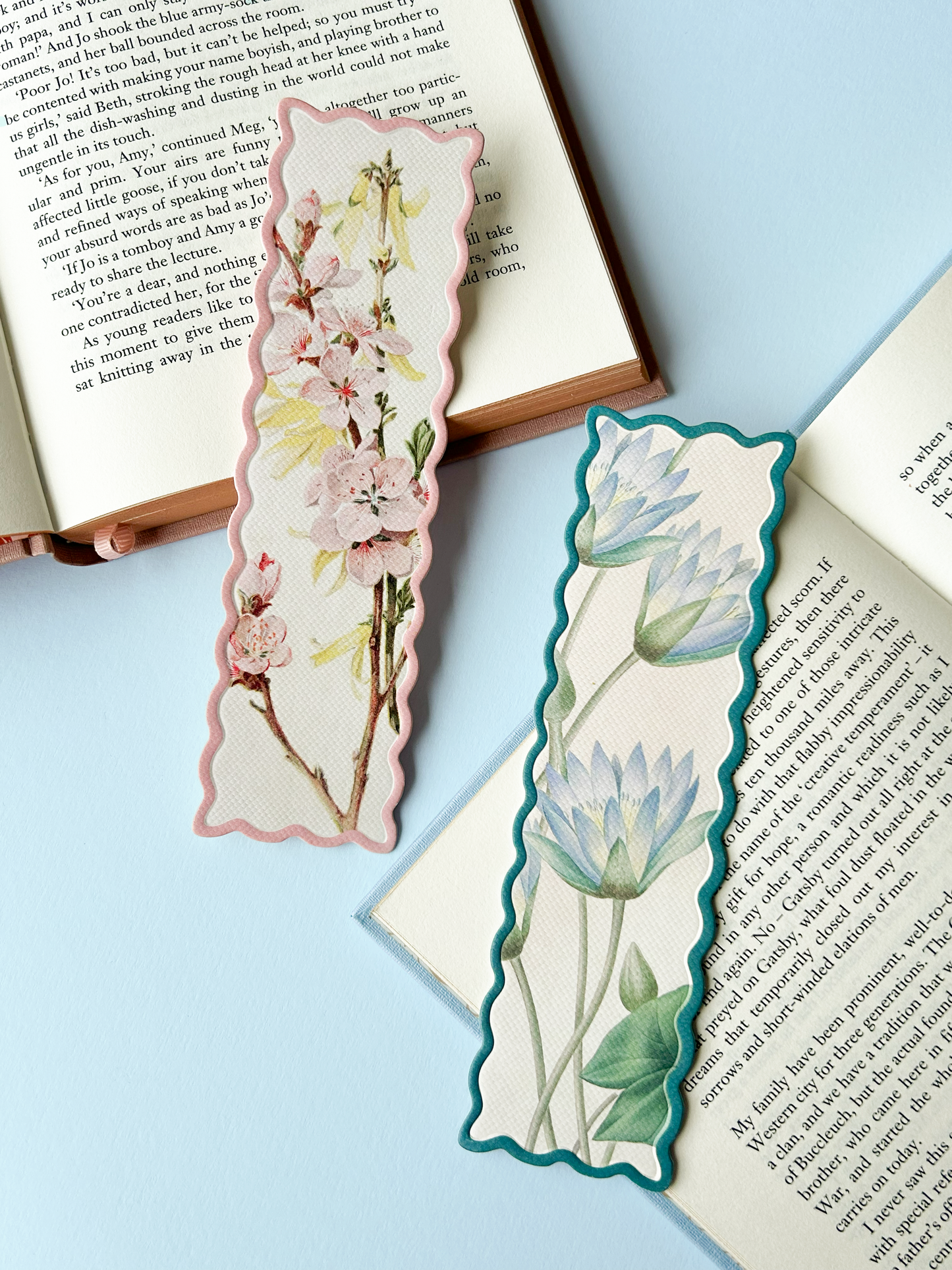 Scalloped Pink Blossom Premium Bookmark (12975)