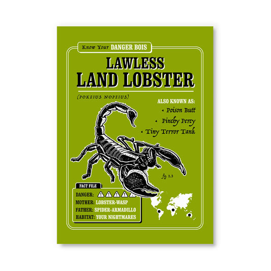 Lawless Land Lobster Postcard (12163)