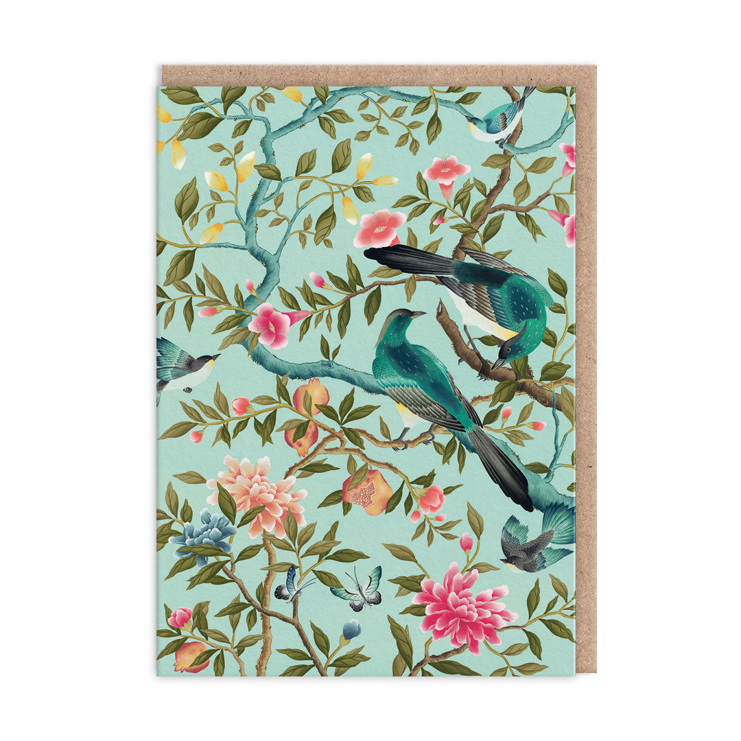 A6 Greeting Card with a beautiful and colourful songbird illustration by Diane Hill