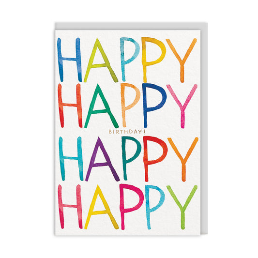 Rainbow Text Birthday Card (12381)