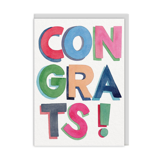 Congrats Lettering Greeting Card (12396)