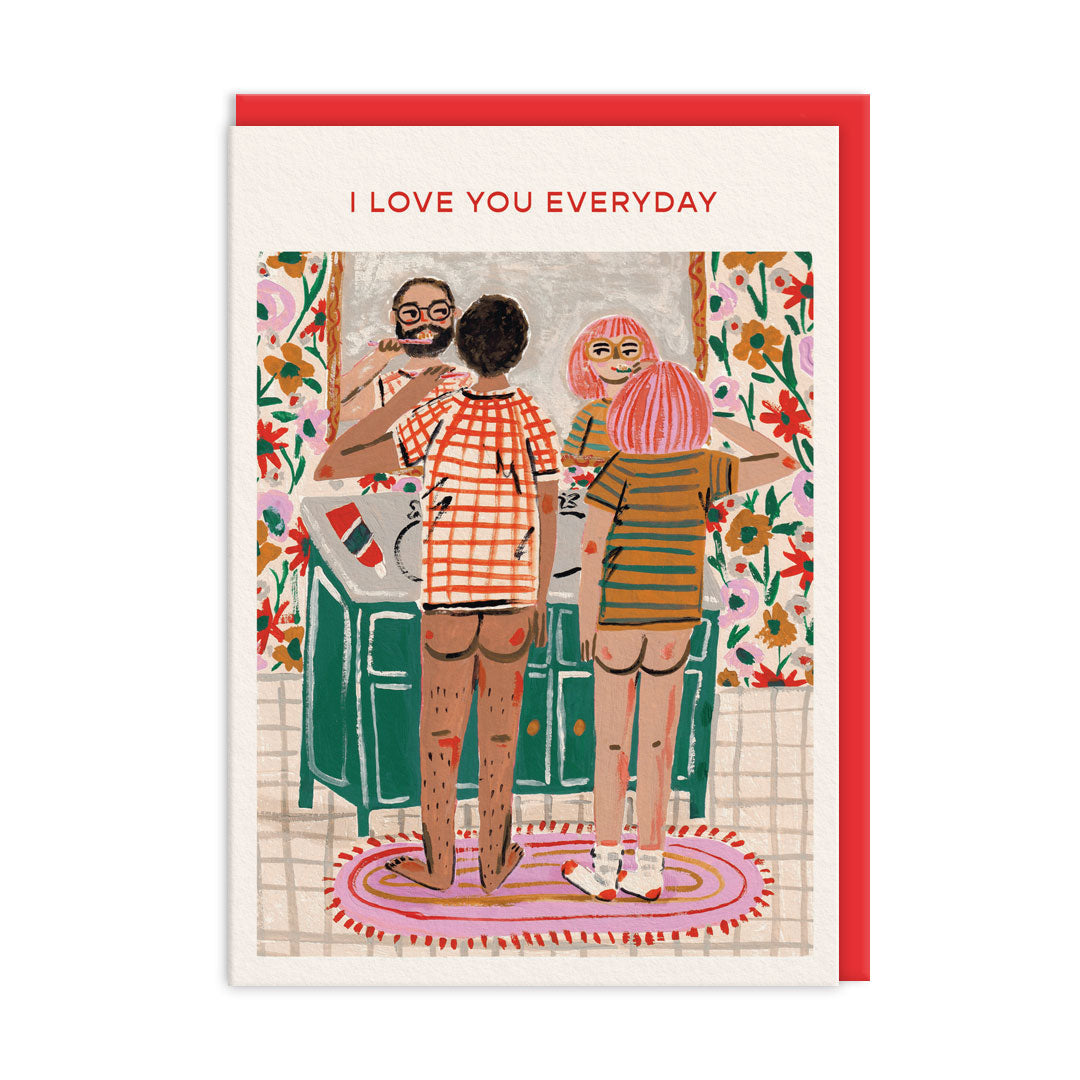 Bathroom Couple Greeting Card (10540)