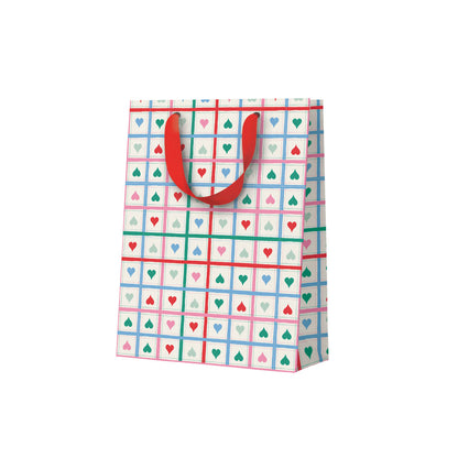 Heart Grid Medium Gift Bag (12172)
