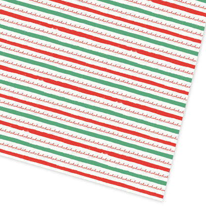 Ho Ho Ho Stripe Roll Wrap (12274)