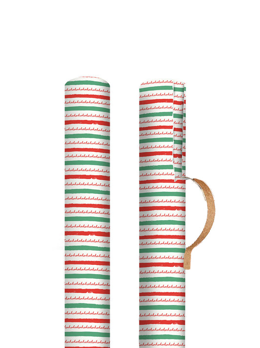 Ho Ho Ho Stripe Roll Wrap (12274)