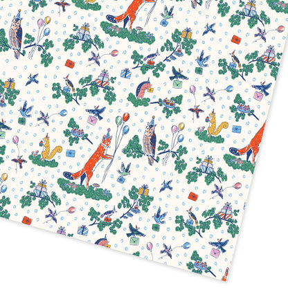 Woodland Party Single Roll Wrap (14203)