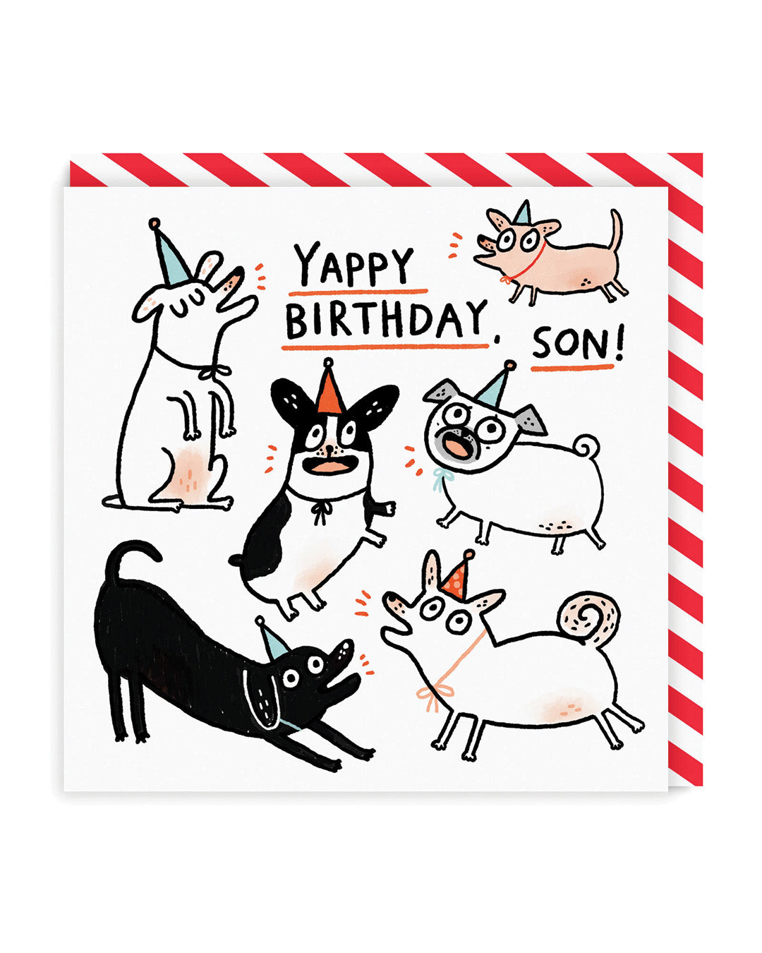 Yappy Birthday Son Square Greeting Card (4452)