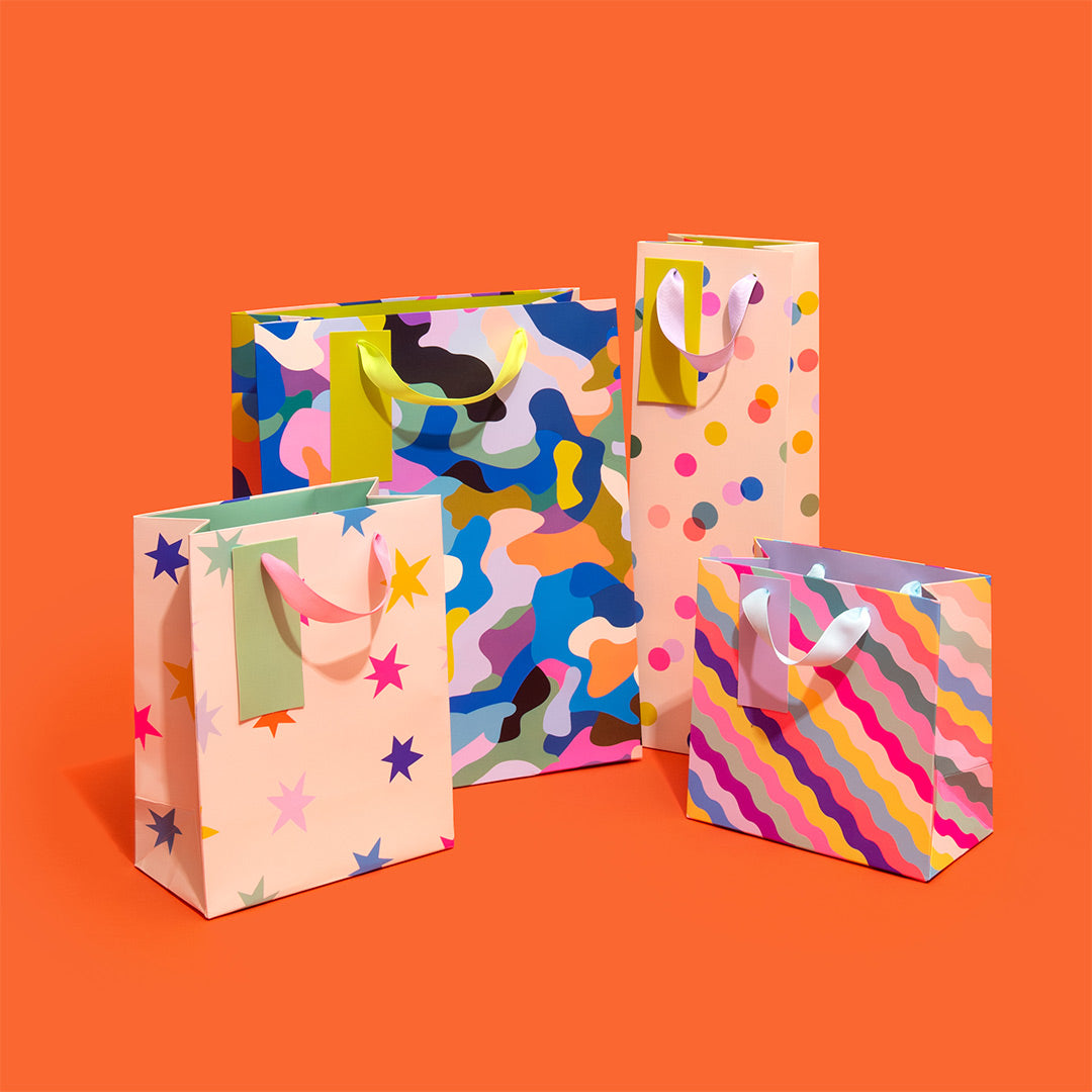 Colourful Camo Large Gift Bag (11782)