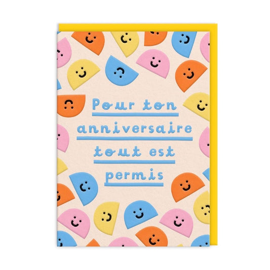 Pour Ton Anniversaire Bundle Of Joy Greeting Card (13597)