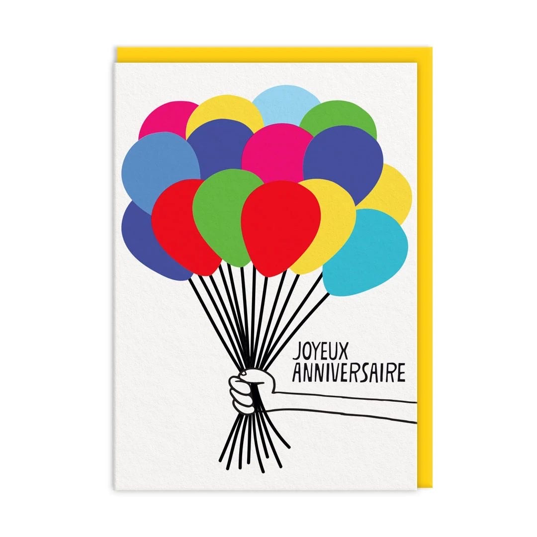 Joyeux Anniversaire Balloons Greeting Card (13581)