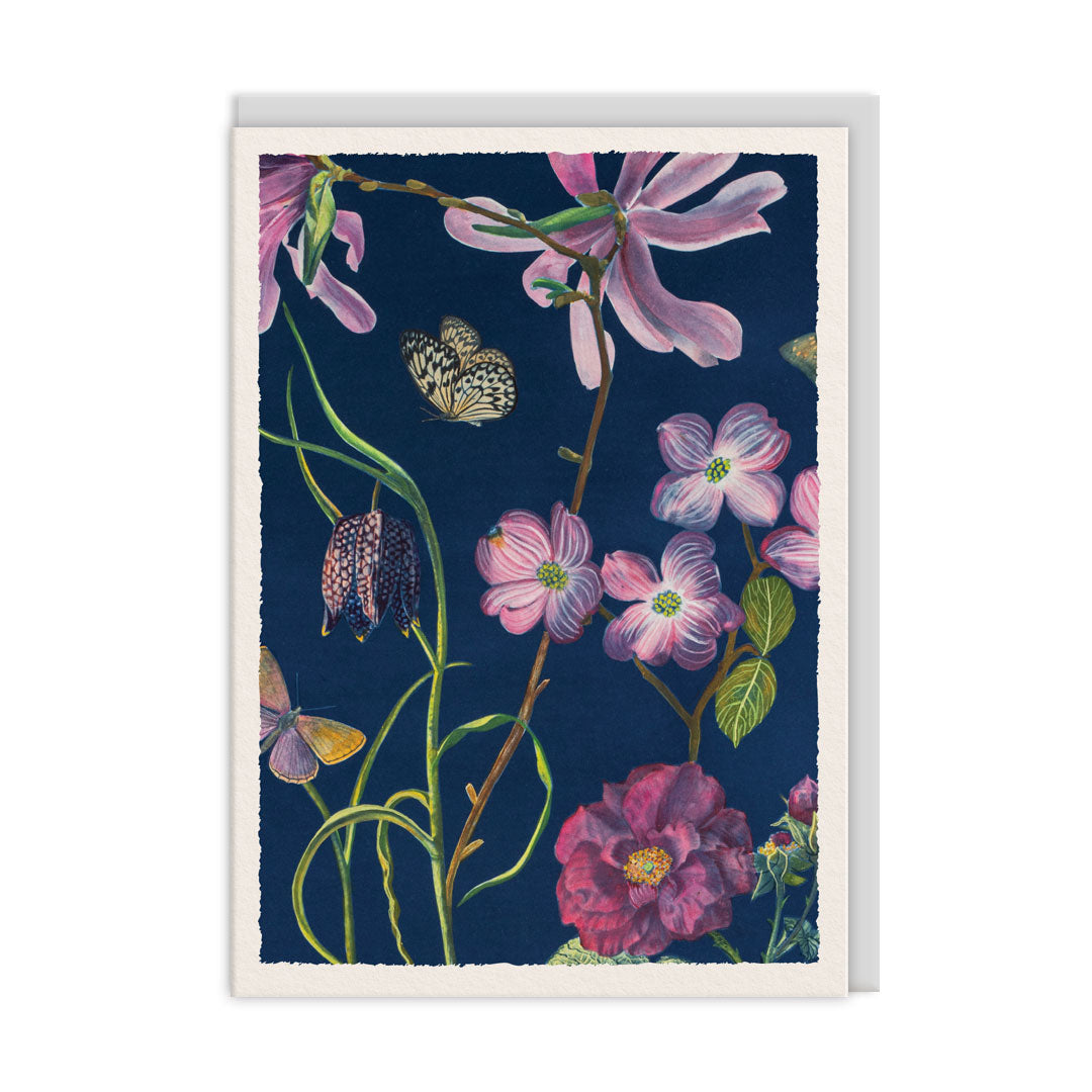Magnolia and Fritillaria Greeting Card (13446)