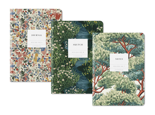 Evergreen Premium 3x Stitched Notebook Set (A5 Mini) (13247)