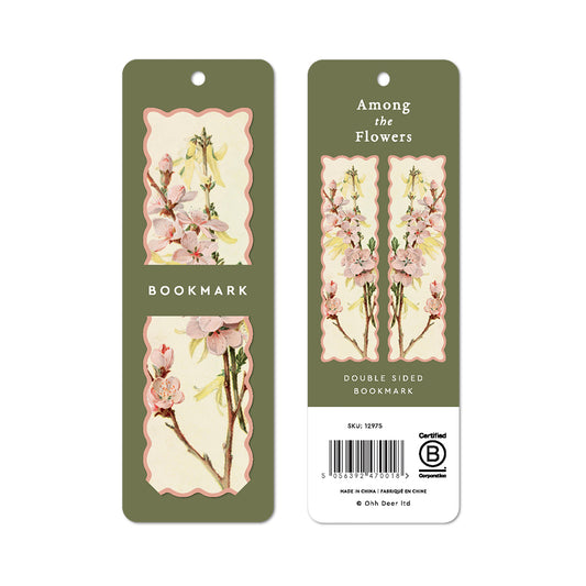 Scalloped Pink Blossom Premium Bookmark (12975)
