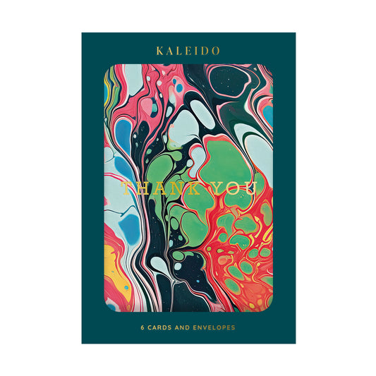 Colourful Marble Thank You Greeting Card Set (Pack of 6) (13224)