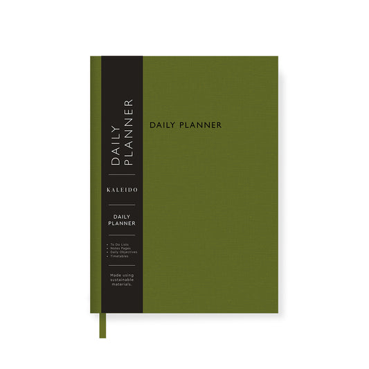 Olive Green Fabric Daily Planner (A5) (12776)