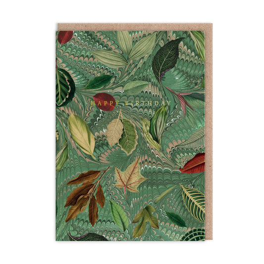 Marble Leaves Greeting Card (12052)