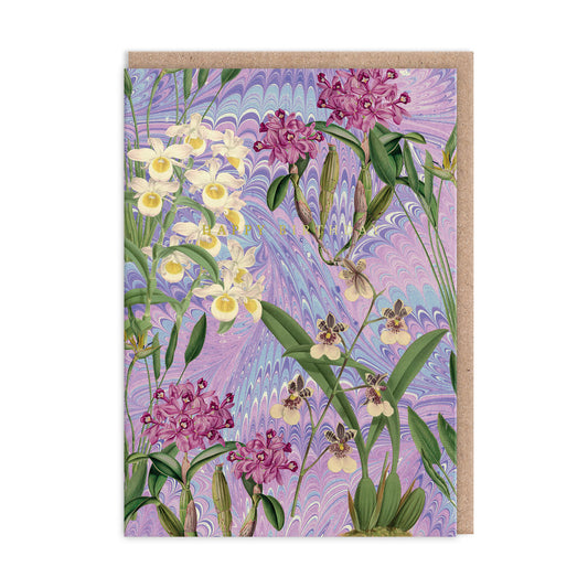 Marble Orchids Greeting Card (12056)