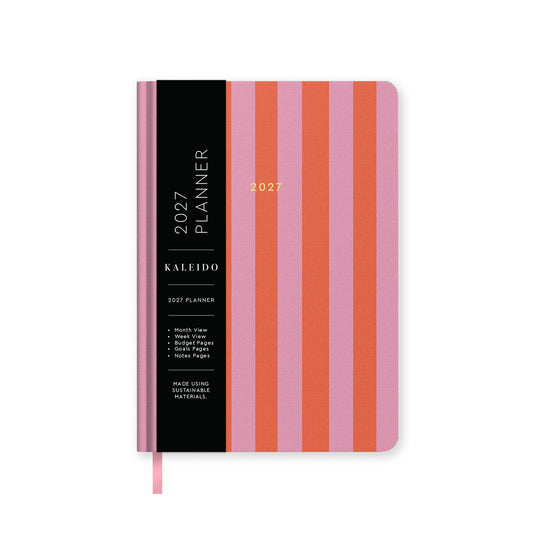 2027 Candy Stripe Premium Hardback Diary (A5) (13653)