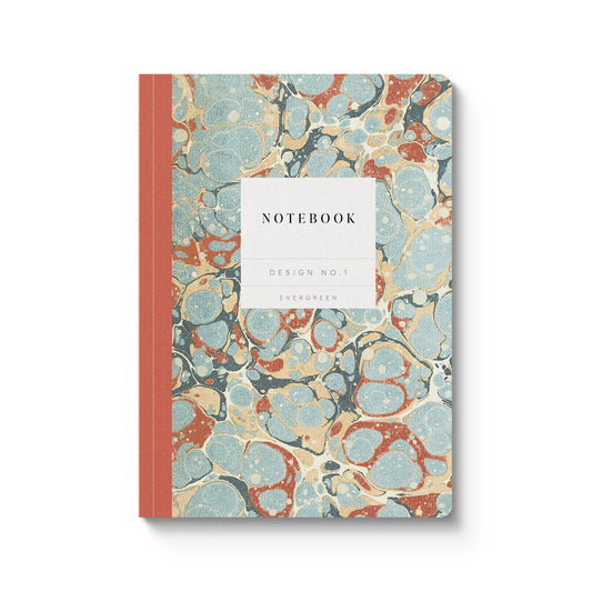 Design No.1 Duck Egg Marble Premium Paperback Notebook (A5) (13115)