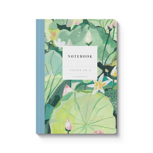 Design No.3 Water Lillies Premium Paperback Notebook (A5) (13117)