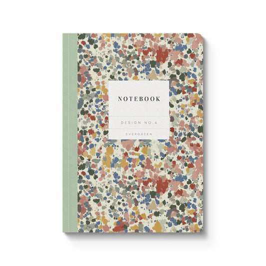 Design No.4 Abstract Paint Spots Premium Paperback Notebook (A5) (13118)