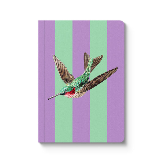 Striped Hummingbird Perfect Bound Notebook (A6) (12360)