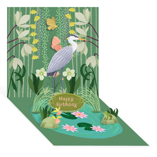 Heron Pop Up Greeting Card (12970)