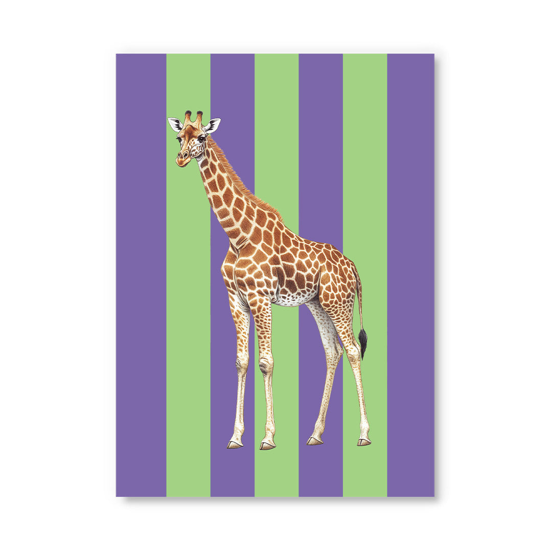 Striped Giraffe Postcard (12328)