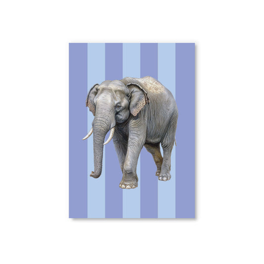 Striped Elephant Postcard (12334)