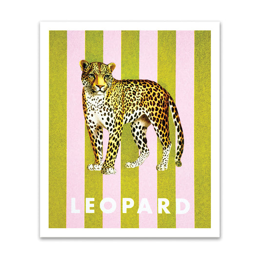 Striped Leopard Riso Print (8x6)(12326)