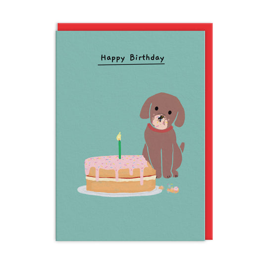 Pat The Pooch Cake Happy Birthday Card (8821)