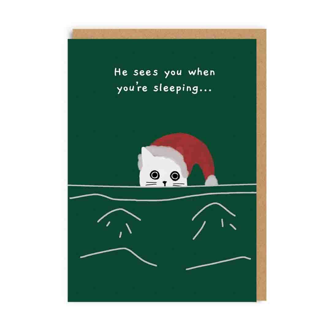 He Sees You When You're Sleeping Christmas Card