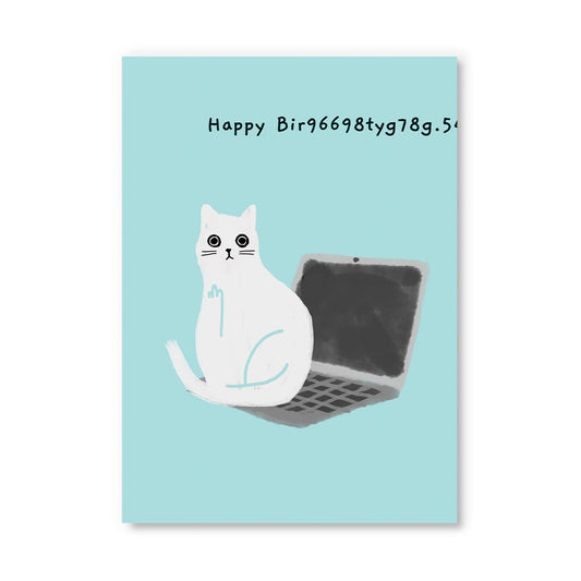 Happy Bir9669.. Laptop Postcard (12298)