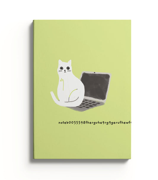 Laptop Cat Perfect Bound Notebook