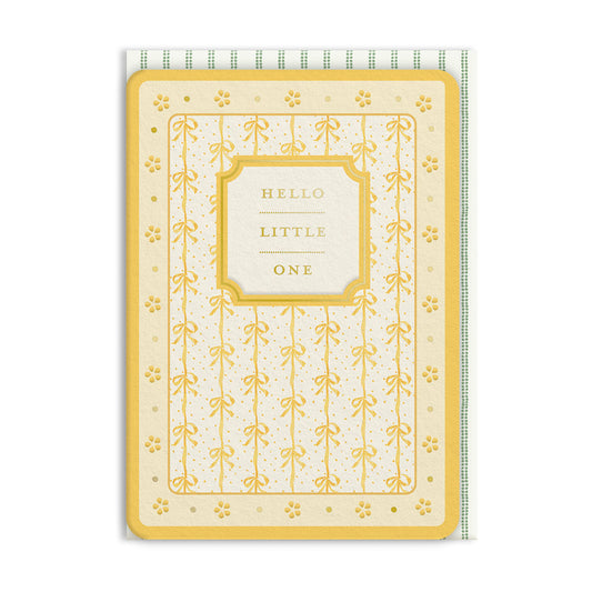 Hello Little One Yellow Ribbon Greeting Card (13704)
