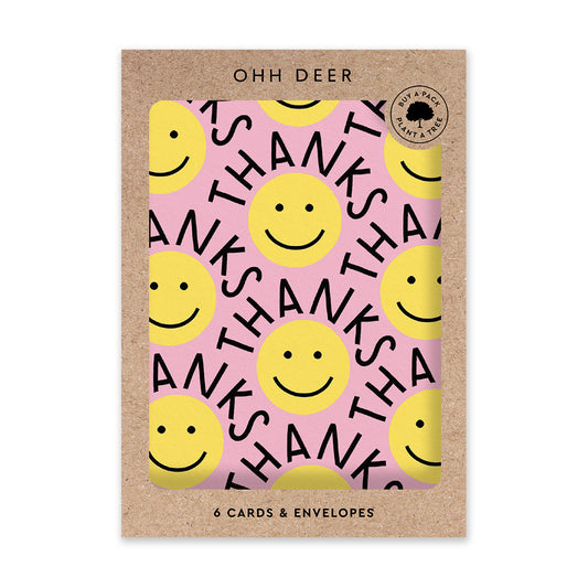 Yellow Smiley Thank You Card Set (10686)