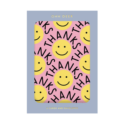 Yellow Smiley Thank You Card Set (10686)