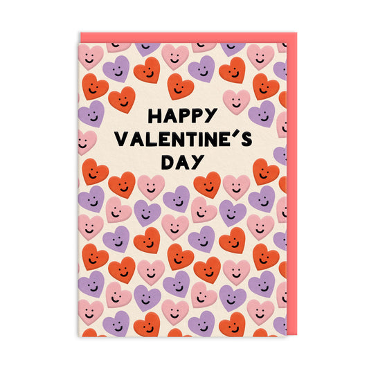 Heart Faces Valentine's Day Card (10743)