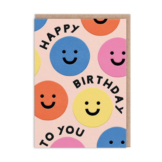 Happy Birthday Smiley Greeting Card (12009)