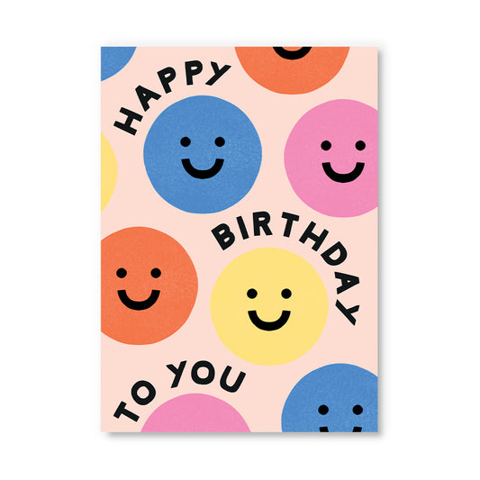 Happy Birthday Smiley Postcard (12284)